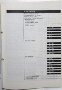 1997 Kia Sportage Parts Book Catalog - Revised November - Model Year 1995-1998