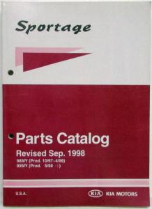 1998 Kia Sportage Parts Book Catalog - Revised September - Model Year 1998 1999