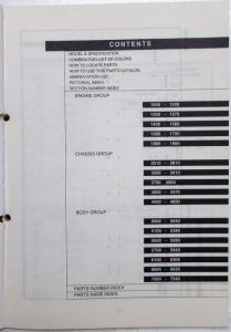 1997 Kia Sephia Parts Book Catalog - First October - Model Year 1998