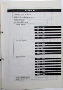 1998 Kia Sephia Parts Book Catalog - Revised April - Model Year 1998