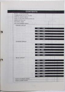 1999 Kia Sephia Parts Book Catalog - Revised February - Model Year 1998-1999