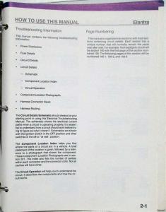 1994-1995 Hyundai Elantra Electrical Troubleshooting Manual