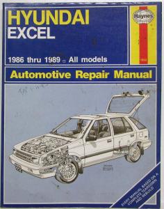 1986-1989 Hyundai Excel Haynes Automotive Repair Manual