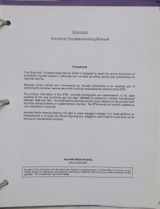 1989-1991 Hyundai Sonata Electrical Troubleshooting Manual