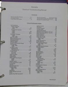 1989-1991 Hyundai Sonata Electrical Troubleshooting Manual