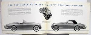 1958 Jaguar XK150 Roadster Dealer Sales Brochure S-Type Original Large Rare!