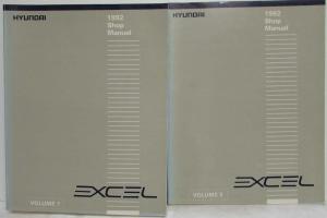 1992 Hyundai Excel Service Shop Repair Manual - 2 Volume Set