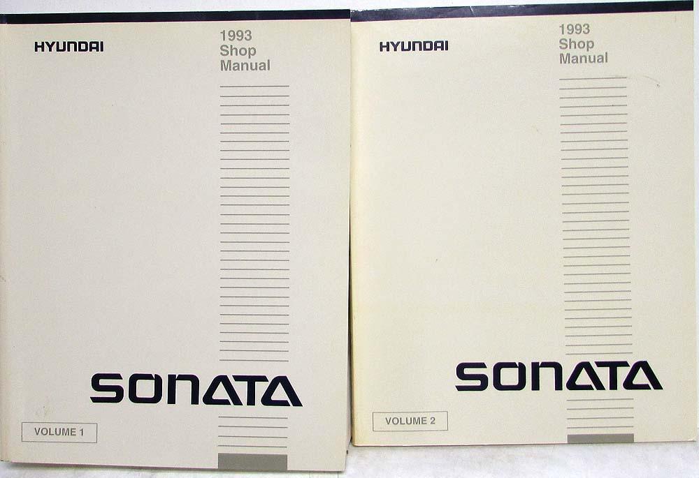 1993 Hyundai Sonata Service Shop Repair Manual - 2 Volume Set