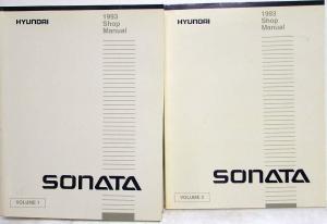 1993 Hyundai Sonata Service Shop Repair Manual - 2 Volume Set