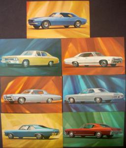 NOS 1968 Chevrolet Post Cards Camaro Nova Chevelle Impala Caprice