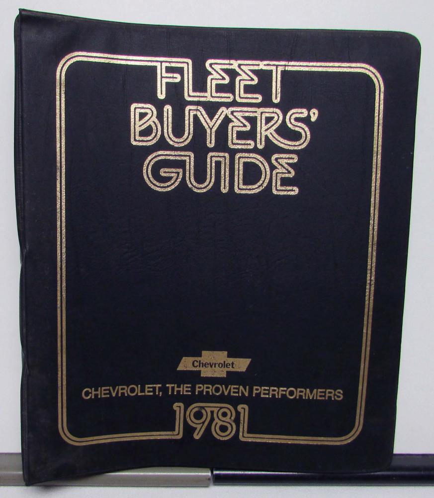 1981 Chevrolet Fleet Buyers Guide Camaro Chevette Monte Carlo Trucks