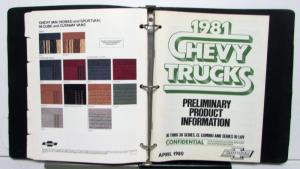 1981 Chevrolet Fleet Buyers Guide Camaro Chevette Monte Carlo Trucks