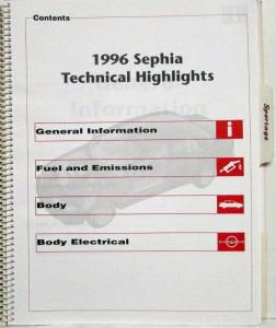 1996 Kia Technical Highlights