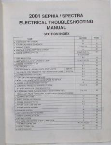 2001 Kia Sephia Spectra Electrical Troubleshooting Manual