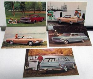 1965 Chevrolet Post Cards Chevelle Convertible Corvair Chevy II Wagons