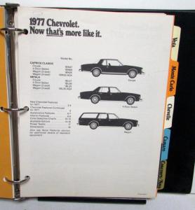 1977 Chevrolet Car Value Guide Camaro Chevelle Concours Corvette Chevette