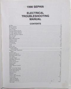 1998 Kia Sephia Electrical Troubleshooting Vacuum Hose Manual - Preliminary
