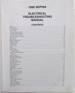 1998 Kia Sephia Electrical Troubleshooting Vacuum Hose Manual - Preliminary