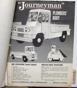 1963 Chevrolet Forward Control DeKalb Journeyman Plumbers Body Data Sheet