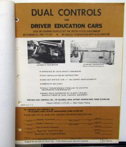 1969 Oldsmobile Dealer Dual Controls Drivers Education Sales Bulletins Flyers