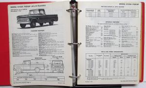 1963 Chevrolet Truck Dealer Data Book Sales Reference Album Pickup Panel HD
