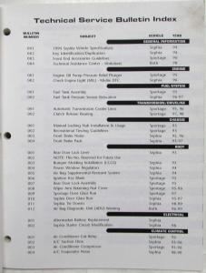 1994-2001 Kia Technical Service Bulletins - 2 Volume Set