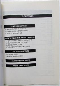 2003 Kia Amanti Parts Book Catalog - First October - Model Year 2004