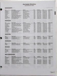2004 Kia Parts Book Pricing and Information Guide - July 1