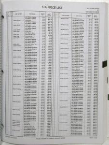 2004 Kia Parts Book Pricing and Information Guide - July 1