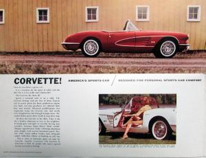 1960 Chevrolet ORIGINAL Corvette Sales Brochure Folder