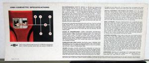 1960 Chevrolet ORIGINAL Corvette Sales Brochure Folder