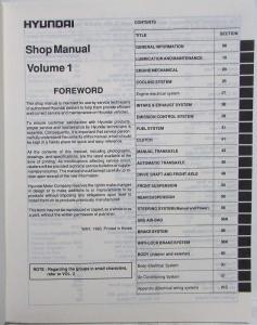1994 Hyundai Elantra Service Shop Repair Manual - 2 Volume Set