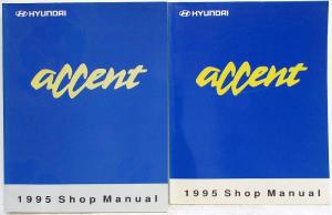 1995 Hyundai Accent Service Shop Repair Manual - 2 Volume Set