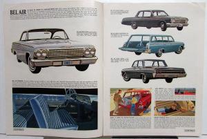 1962 Chevrolet Large Brochure Impala Belair Biscayne Chevy II Nova Corvair Wagon