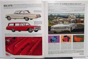 1962 Chevrolet Large Brochure Impala Belair Biscayne Chevy II Nova Corvair Wagon