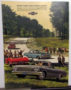 1962 Chevrolet Large Brochure Impala Belair Biscayne Chevy II Nova Corvair Wagon