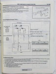 1995 Hyundai Sonata Service Shop Repair Manual - 2 Volume Set