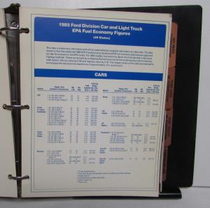 1985 Ford Product Reference Book Escort GT Mustang SVO F-Series T-Bird Bronco