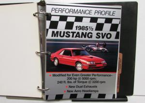 1985 Ford Product Reference Book Escort GT Mustang SVO F-Series T-Bird Bronco