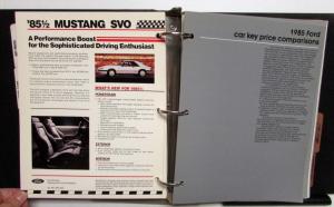 1985 Ford Product Reference Book Escort GT Mustang SVO F-Series T-Bird Bronco