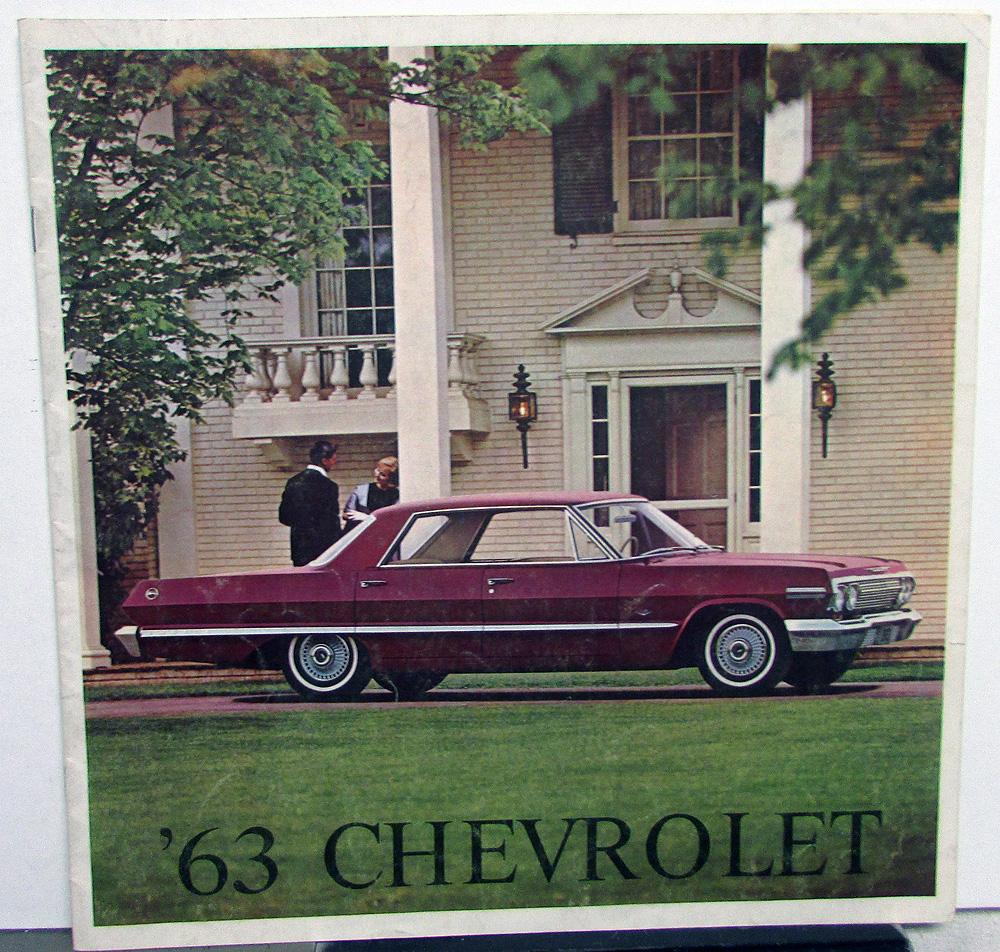 1963 Chevrolet Impala Belair Biscayne Station Wagons Sales Brochure Original