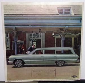 1963 Chevrolet Impala Belair Biscayne Station Wagons Sales Brochure Original