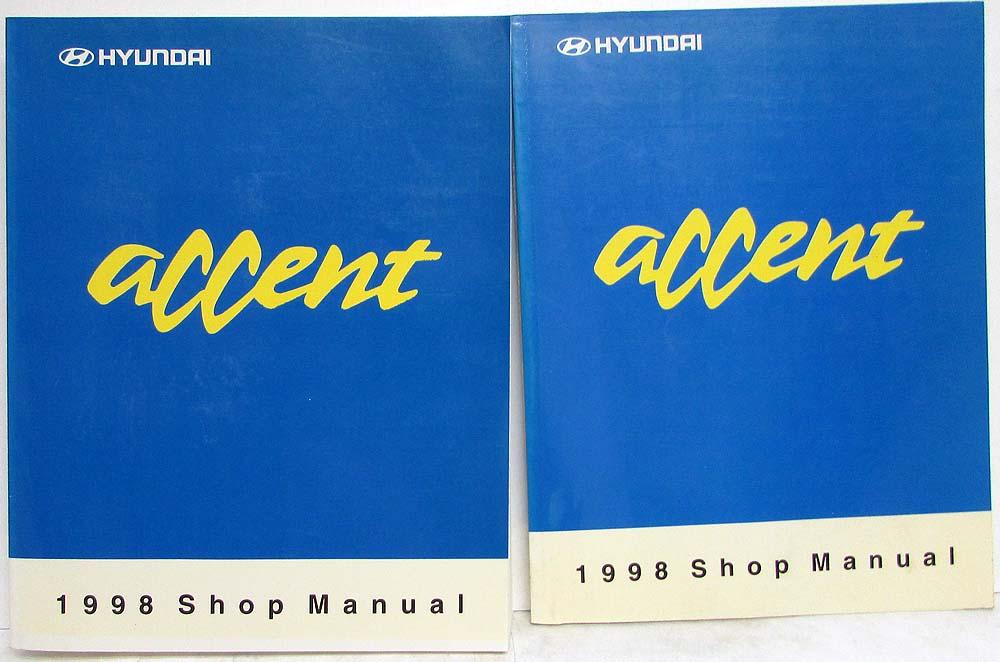 1998 Hyundai Accent Service Shop Repair Manual - 2 Volume Set