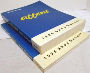 1998 Hyundai Accent Service Shop Repair Manual - 2 Volume Set