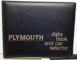 1979 Plymouth Data Book & Car Selector Champ Arrow Horizon Valare Voyager