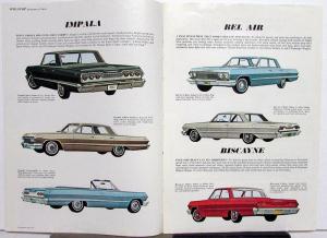 1963 Chevrolet Impala Belair Biscayne Chevy II Corvair Corvette Sales Brochure