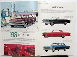 1963 Chevrolet Impala Belair Biscayne Chevy II Corvair Corvette Sales Brochure