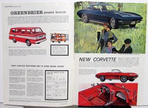 1963 Chevrolet Impala Belair Biscayne Chevy II Corvair Corvette Sales Brochure