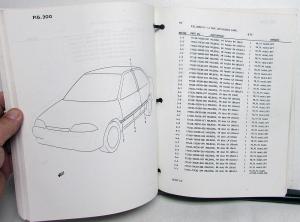1989 to 1994 Suzuki Swift Dealer Parts Book Catalog Original Dated Jan 1995