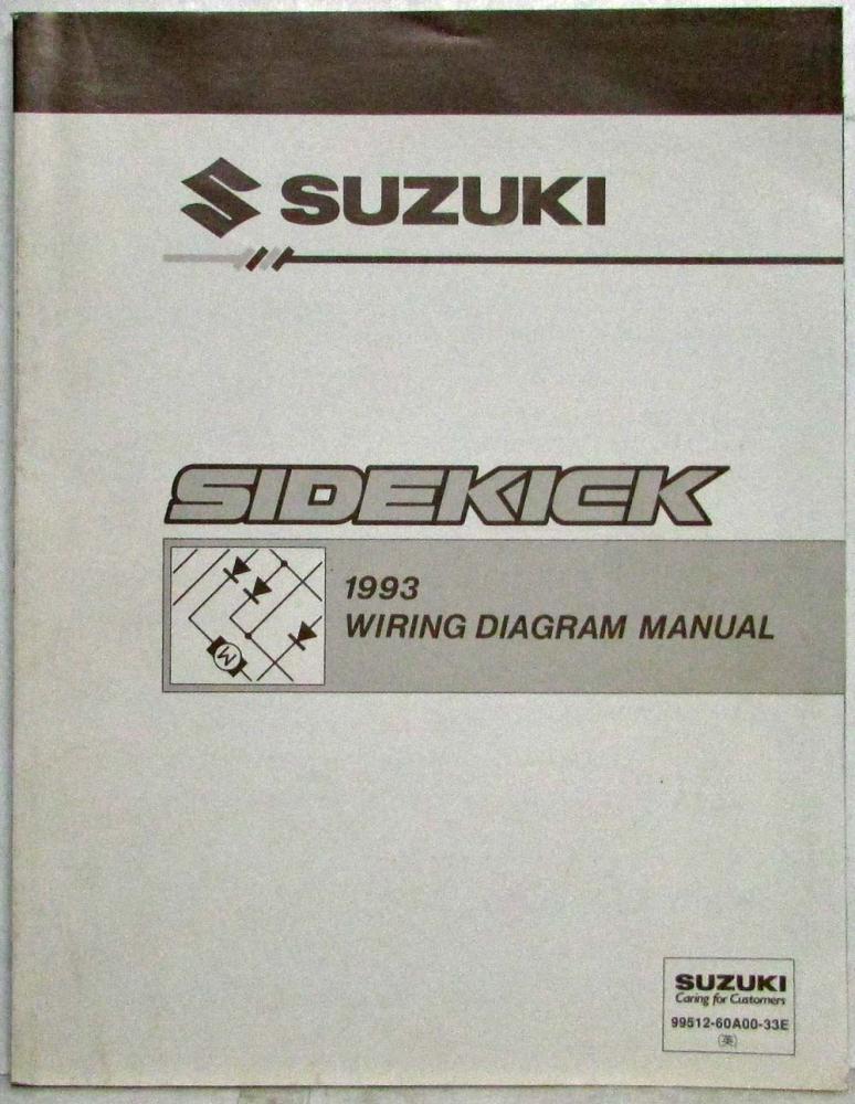 1993 Suzuki Sidekick Dealer Electrical Wiring Diagram Manual